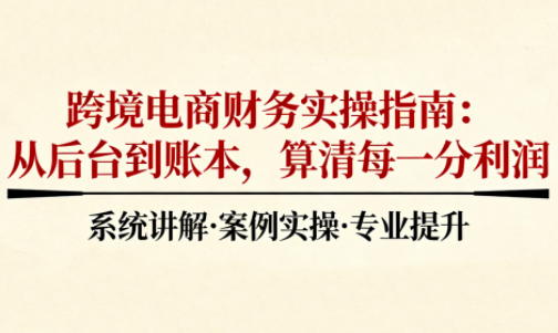 2025跨境电商财务实操指南-大川资源分享站