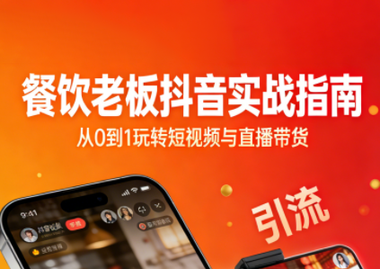 餐饮老板抖音实战指南:短视频引流+直播卖团购+精准投流+私域运营-大川资源分享站