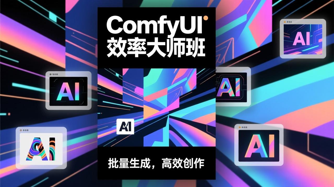 ComfyUI效率大师班:工作流搭建,批量生成,将个人AI出图效率提升5-10倍,月接单收入1-3万-大川资源分享站