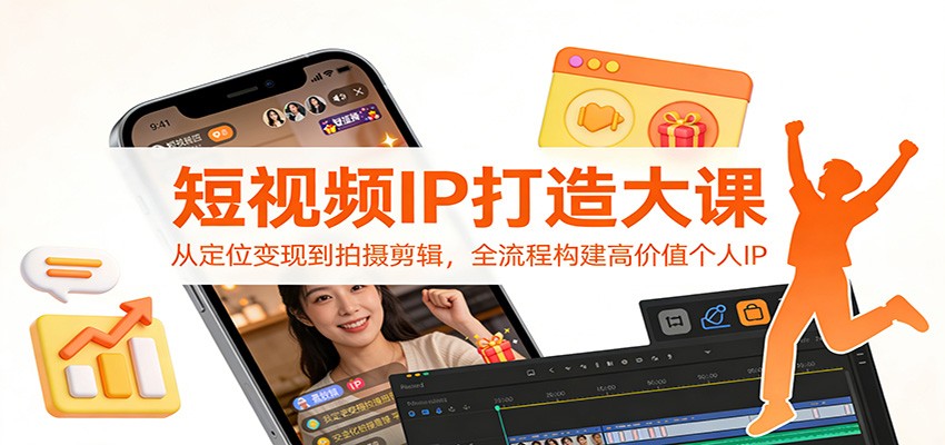 短视频IP打造大课:从定位变现到拍摄剪辑,全流程构建高价值个人IP-大川资源分享站