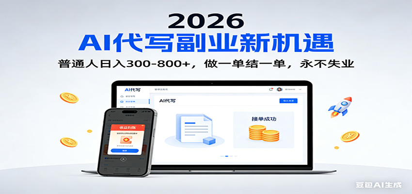 2026 副业首选！AI 代写日入 300-800，普通人0门槛，做一单结一单！-大川资源分享站