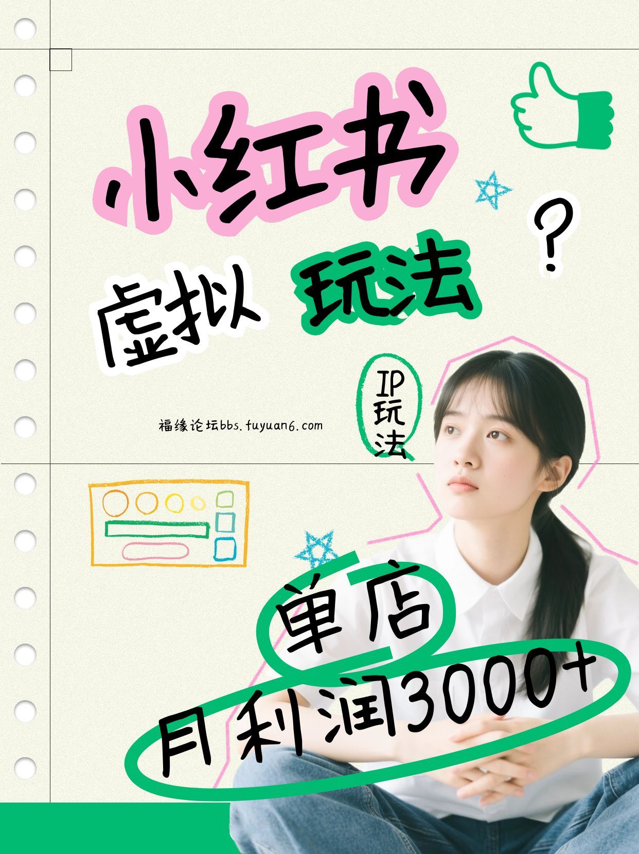 小红书虚拟玩法(铺货流和单品玩法)，单店月利润3000+，IP打法+原创商品(0违规)-大川资源分享站