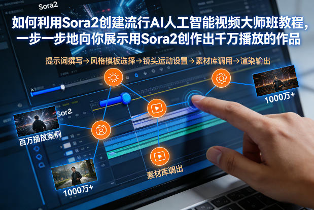 如何利用Sora2创建流行AI人工智能视频大师班，一步一步地向你展示用Sora2创作出千万播放的作品-大川资源分享站
