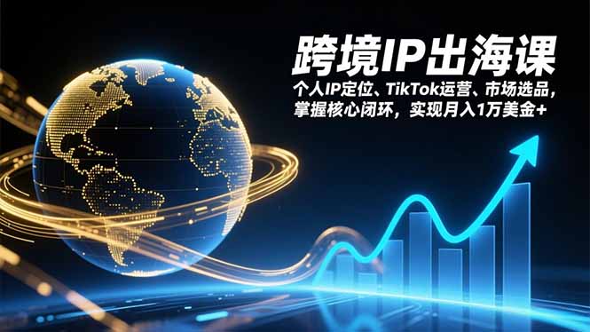 跨境IP出海课，个人IP定位、TikTok运营、市场选品，掌握核心闭环，实现月入1万美金+-大川资源分享站