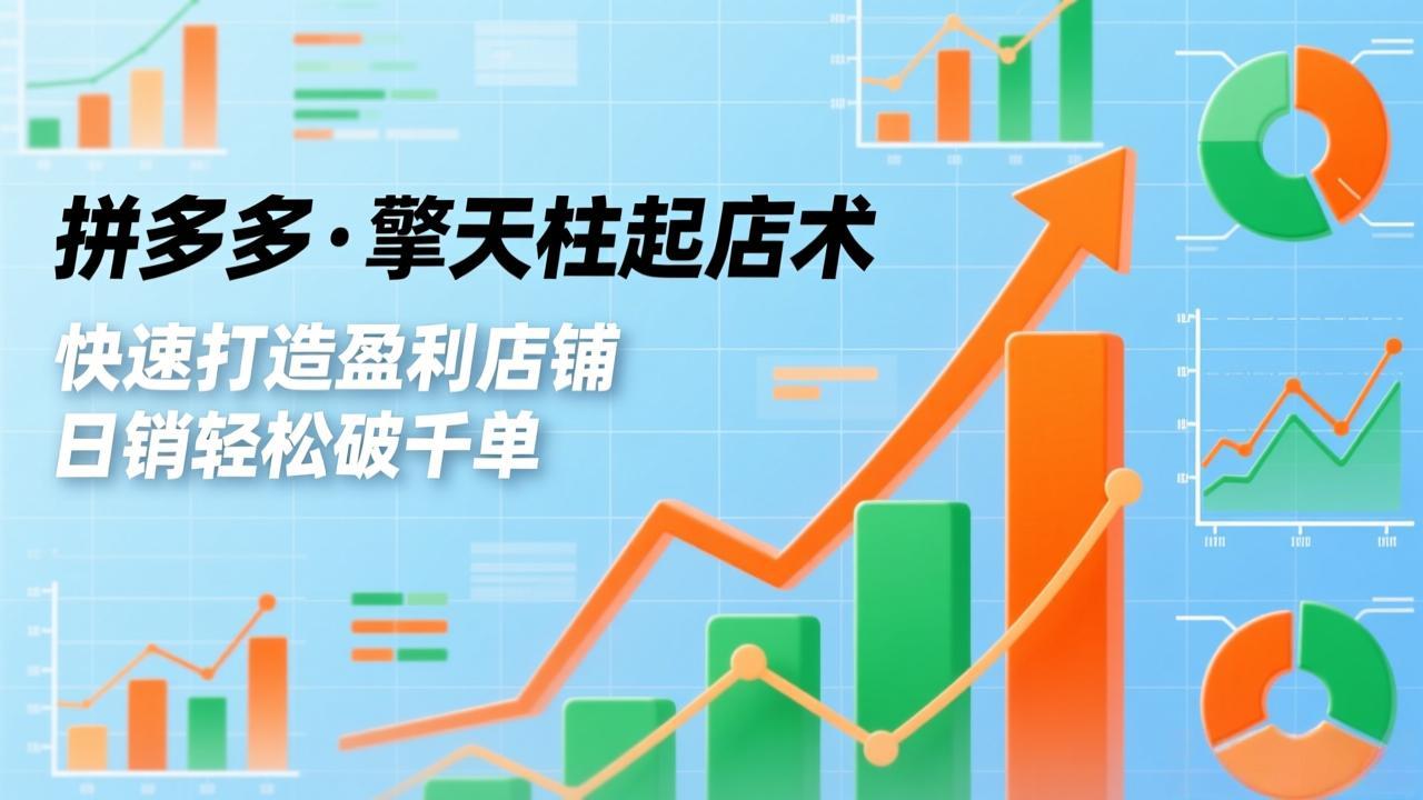 拼多多·擎天柱起店术，爆流布局、利润起飞、不断流，快速打造盈利店铺，日销轻松破千单-大川资源分享站