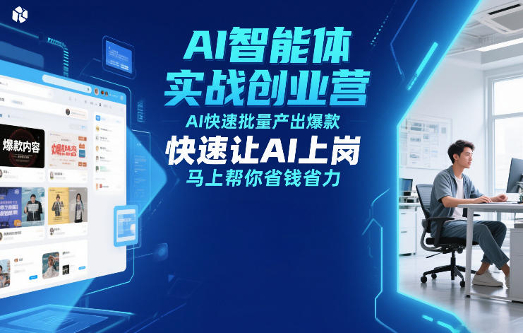 AI智能体实战创业营12月23-25号线下课，AI快速批量产出爆款，快速让AI上岗，马上帮你省钱省力-大川资源分享站