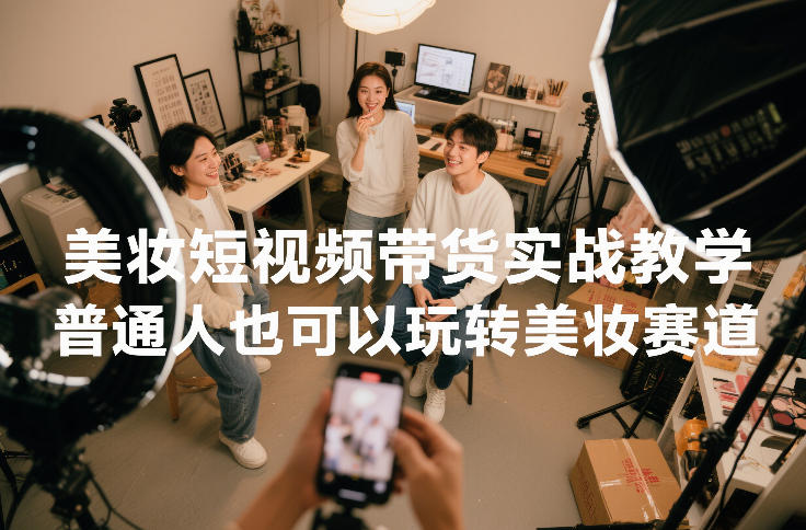 美妆短视频带货实战教学，普通人也可以玩转美妆赛道-大川资源分享站