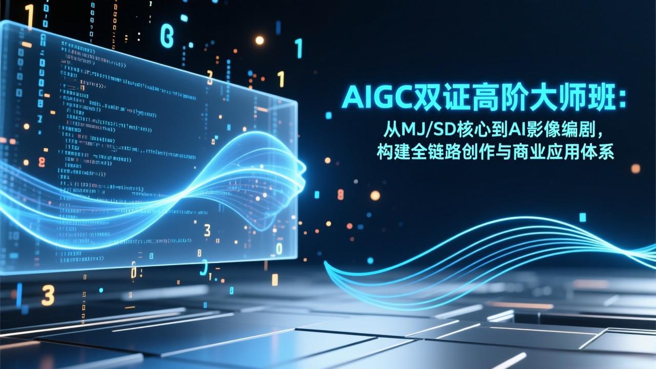 AIGC双证高阶大师班：从MJ/SD核心到AI影像编剧，构建全链路创作与商业应用体系-大川资源分享站