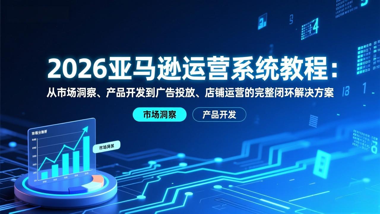 2026亚马逊运营系统教程：从市场洞察、产品开发到广告投放、店铺运营的完整闭环解决方案-大川资源分享站