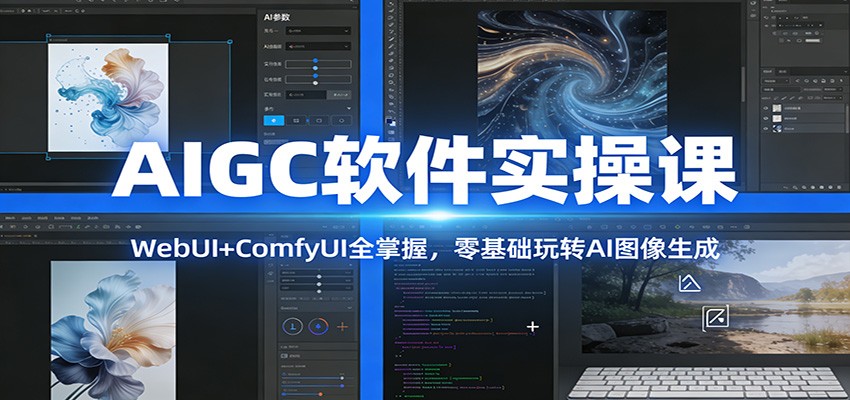AIGC软件实操课：WebUI+ComfyUI全掌握，零基础玩转AI图像生成-大川资源分享站