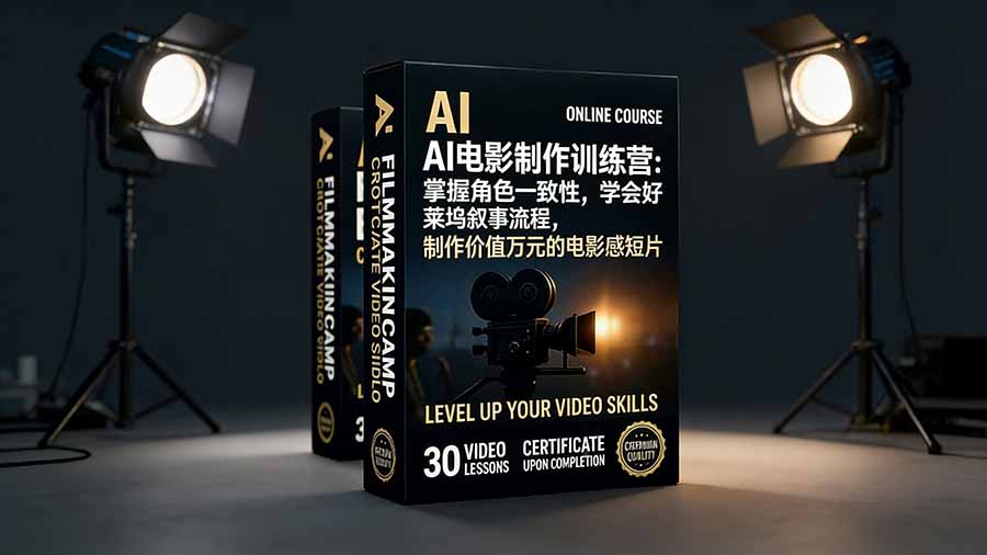 AI电影制作训练营：掌握角色一致性，学会好莱坞叙事流程，制作价值万元的电影感短片-大川资源分享站