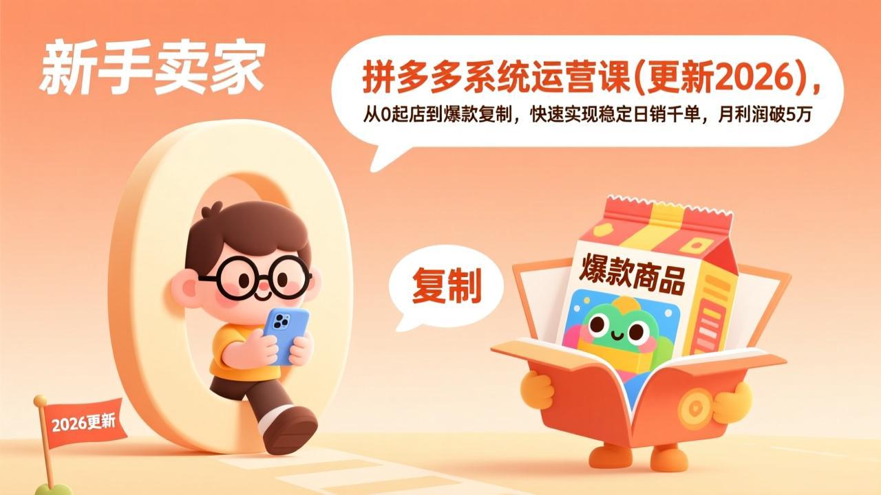 拼多多系统运营课(更新2026-大川资源分享站