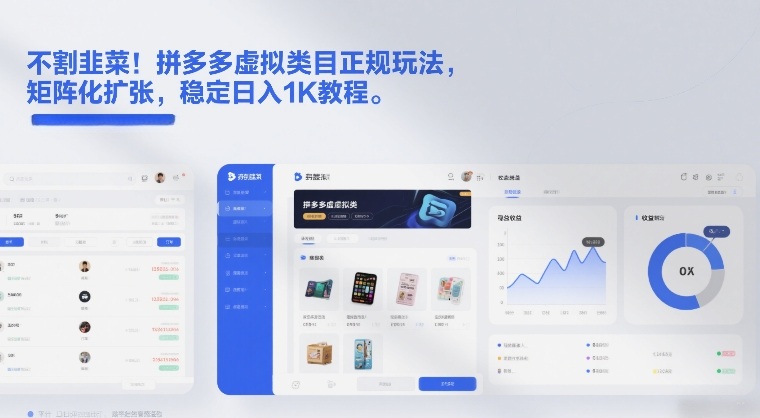 不割韭菜！拼多多虚拟类目正规玩法，矩阵化扩张，稳定日入1K教程【揭秘】-大川资源分享站