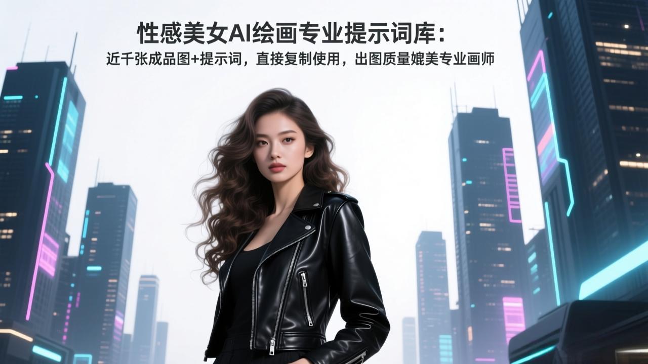 性感美女AI绘画专业提示词库：近千张成品图+提示词，直接复制使用，出图质量媲美专业画师-大川资源分享站