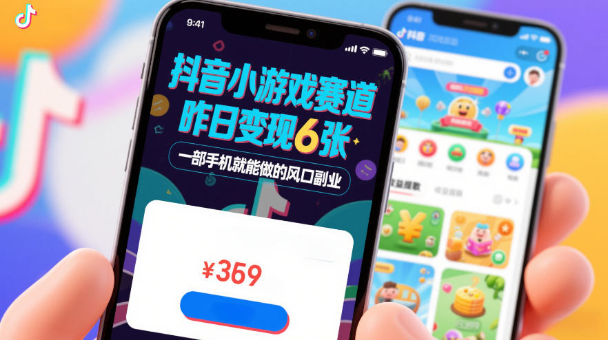 抖音小游戏赛道，昨日变现600+，零基础一部手机就能做的风口副业【揭秘】-大川资源分享站