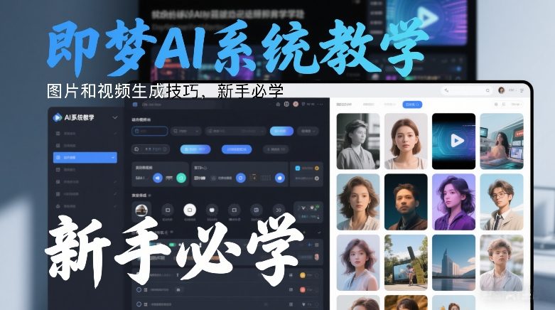 即梦AI系统教学，图片和视频生成技巧，新手必学-大川资源分享站