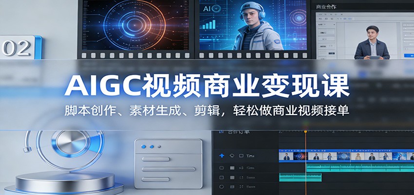 AIGC视频商业变现课:脚本创作、素材生成、剪辑,轻松做商业视频接单-大川资源分享站