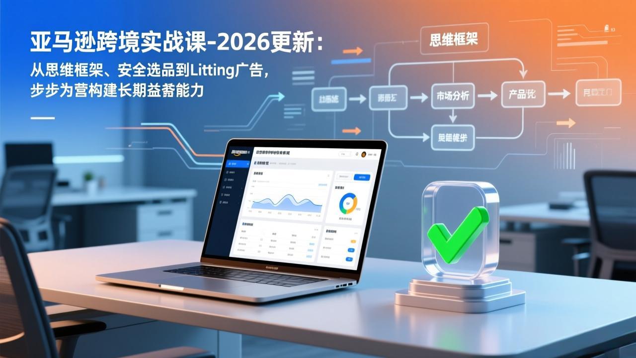 亚马逊跨境实战课-2026更新：从思维框架、安全选品到Listing广告，步步为营构建长期盈利能力-大川资源分享站