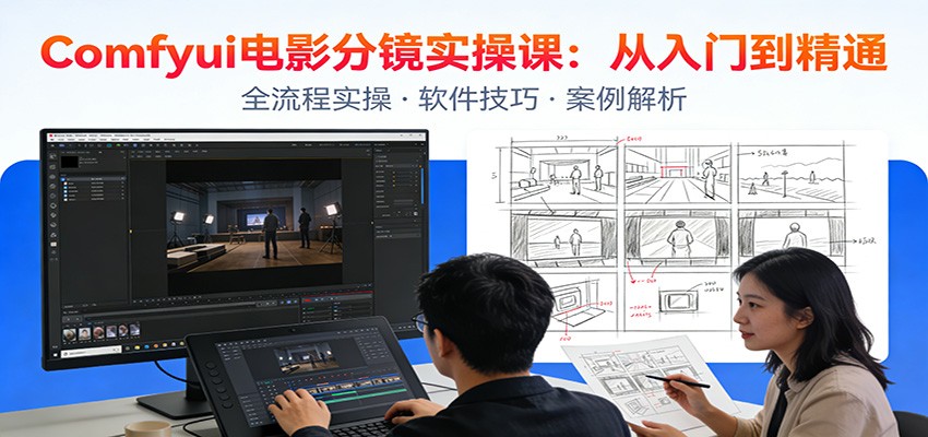 ComfyUI电影分镜实操课：分镜一致性，全流程AI视频制作，零基础也能做专业分镜-大川资源分享站