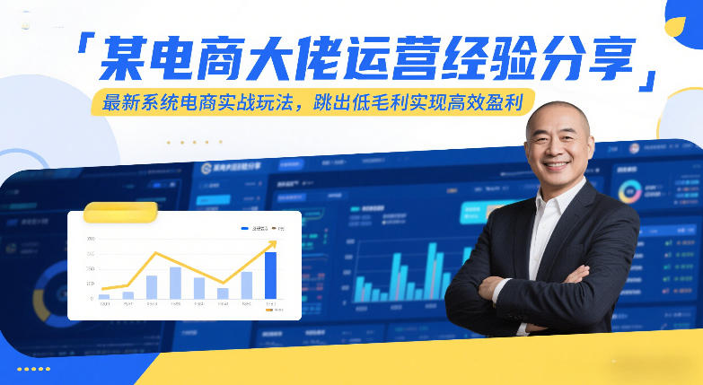 某电商大佬运营经验分享，最新系统电商实战玩法，跳出低毛利实现高效盈利-大川资源分享站