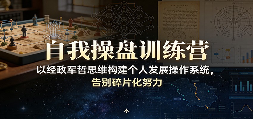 自我操盘训练营：以经政军哲思维构建个人发展操作系统，告别碎片化努力-大川资源分享站