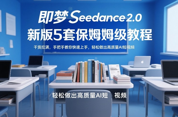 即梦Seedance2.0新版5套保姆级教程,干货拉满,手把手教你快速上手,轻松做出高质量AI短视频-大川资源分享站