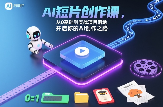 AI短片创作课，从0基础到实战项目落地，开启你的AI创作之路(更新)-大川资源分享站
