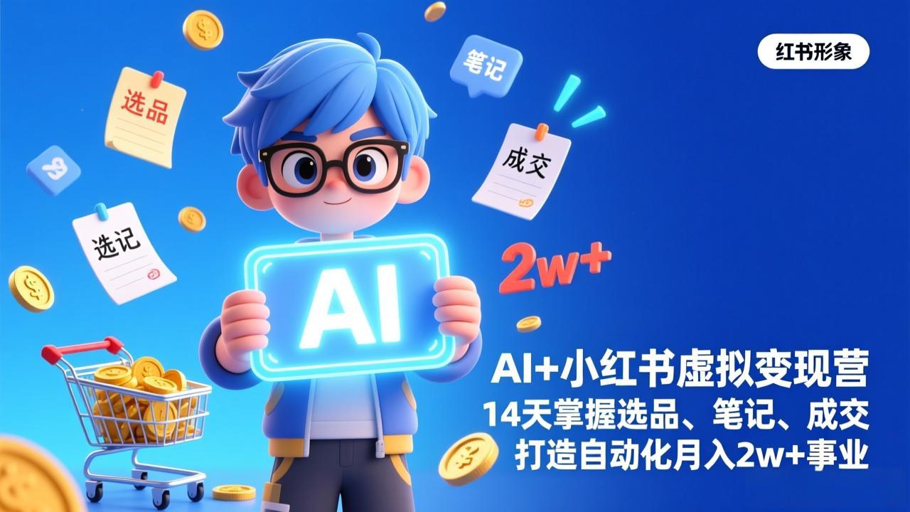 AI+小红书虚拟变现营(完结-大川资源分享站