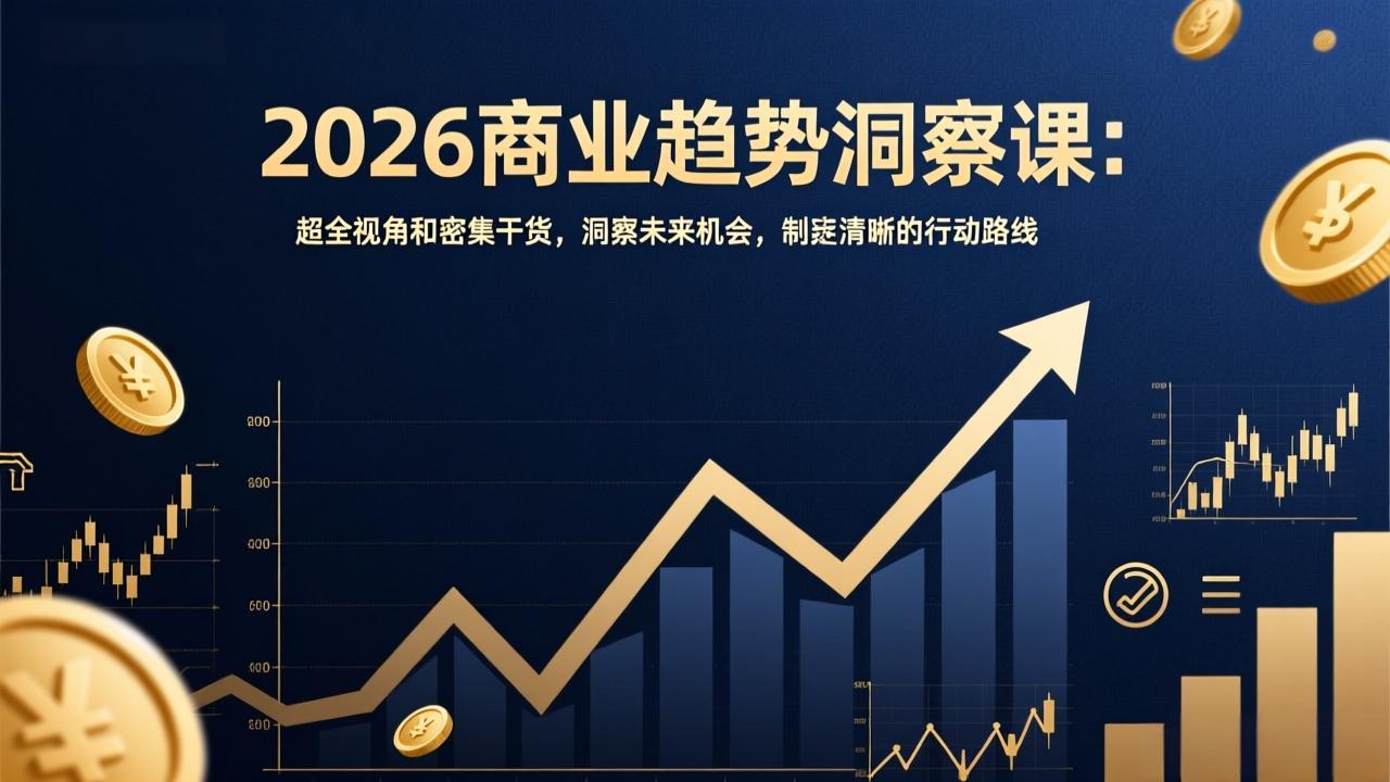 2026商业趋势洞察课：超全视角和密集干货，洞察未来机会，制定清晰的行动路线-大川资源分享站
