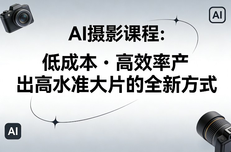 AI摄影课程，低成本高效率产出高水准大片的全新方式-大川资源分享站