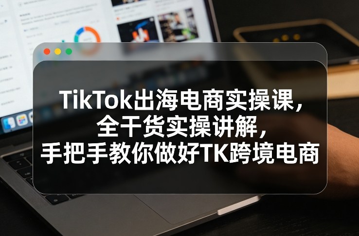 TikTok出海电商实操课，全干货实操讲解，手把手教你做好TK跨境电商-大川资源分享站