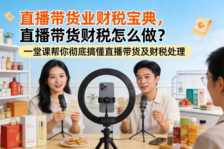直播带货业财税宝典,直播带货财税怎么做?一堂课帮你彻底搞懂直播带货及财税处理-大川资源分享站