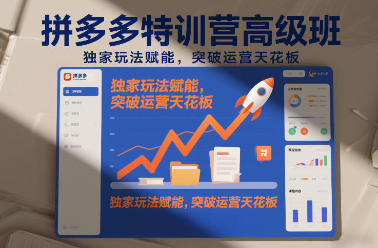 拼多多特训营高阶班,独家玩法赋能,突破运营天花板(更新26年2月)-大川资源分享站