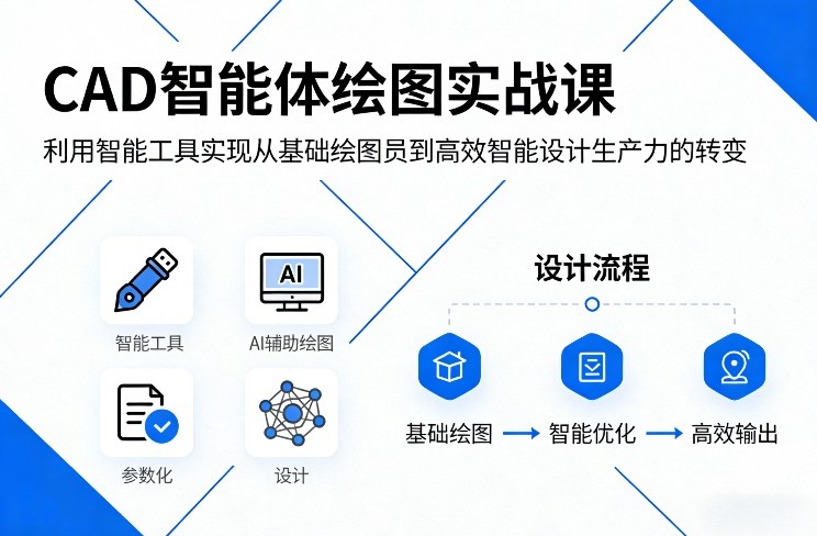 CAD智能体绘图实战课,利用智能工具,实现从基础绘图员到高效智能设计生产力的转变-大川资源分享站