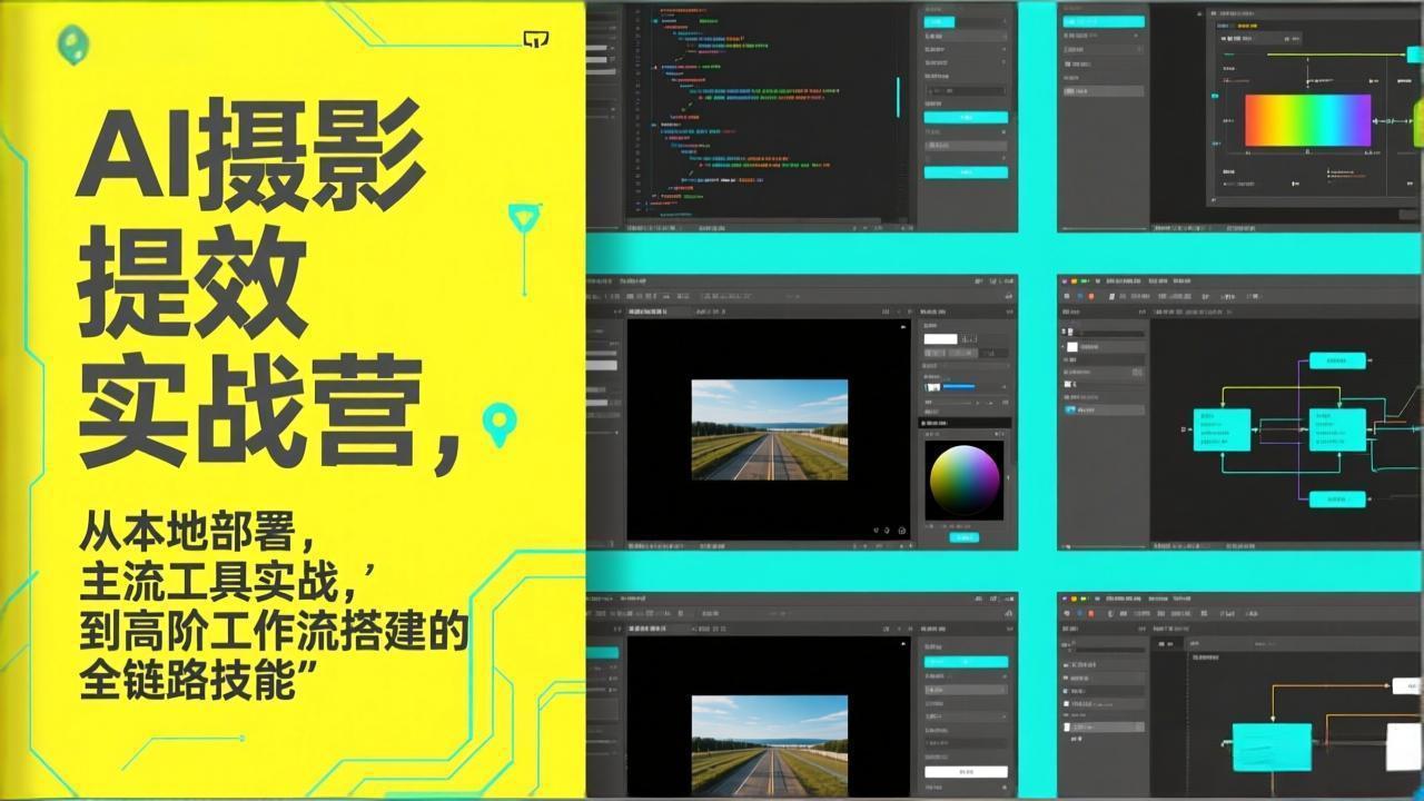 AI+摄影提效实战营，从本地部署，主流工具实战，到高阶工作流搭建的全链路技能-大川资源分享站