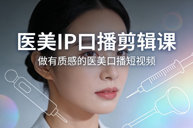医美IP口播剪辑课，做有质感的医美口播短视频-大川资源分享站