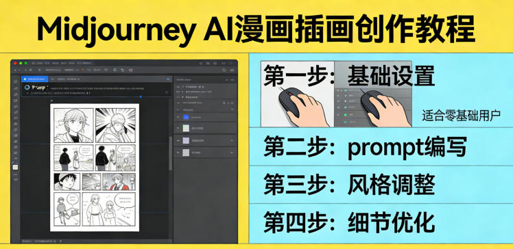 利用Midjourney AI人工智能轻松创作漫画插画教程,零基础创作完整漫画插画-大川资源分享站