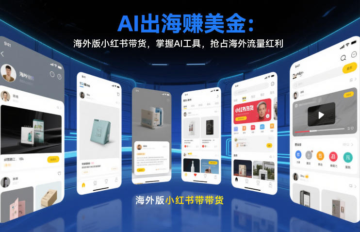 AI出海賺美金:海外版小红书带货,掌握AI工具,抢占海外流量红利(更新2026)-大川资源分享站