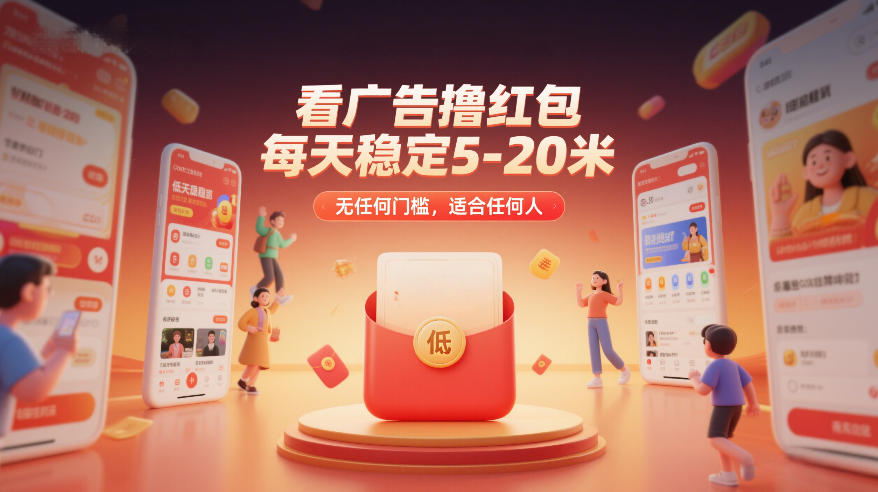 看广告撸红包,每天稳定5-20米,无任何门槛,适合任何人-大川资源分享站