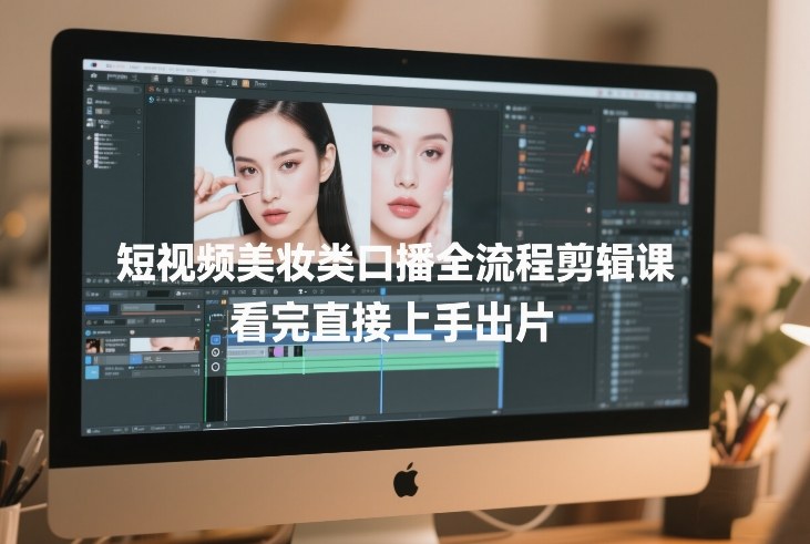 短视频美妆类口播全流程剪辑课，看完直接上手出片-大川资源分享站