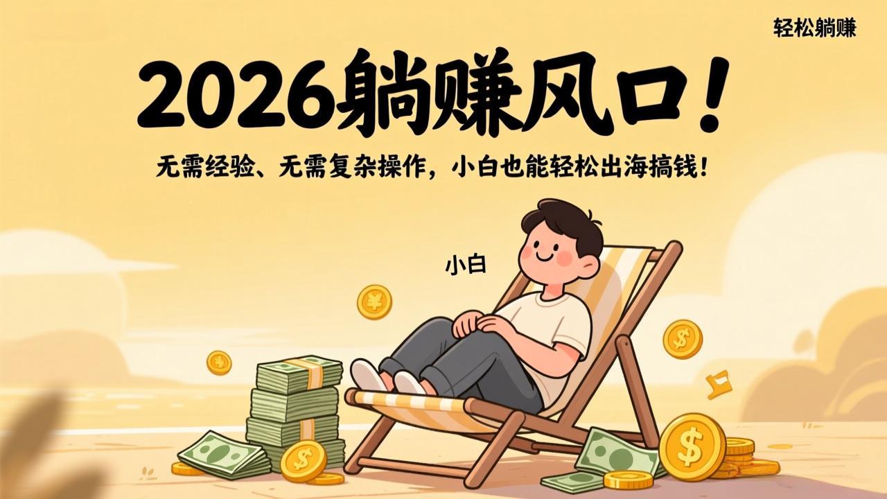 2026躺赚风口！无需经验、无需复杂操作，小白也能轻松出海搞钱！-大川资源分享站