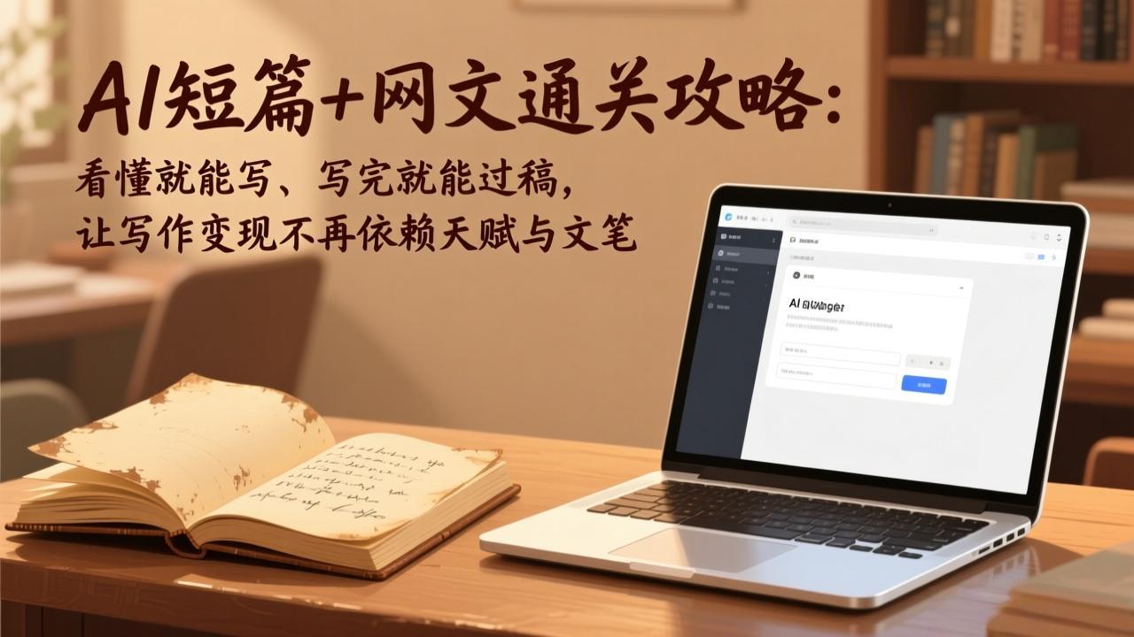 AI短篇+网文通关攻略:看懂就能写、写完就能过稿,让写作变现不再依赖天赋与文笔-大川资源分享站
