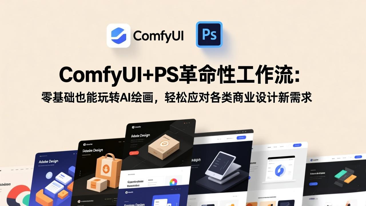 ComfyUI+PS革命性工作流:零基础也能玩转AI绘画,轻松应对各类商业设计新需求-大川资源分享站