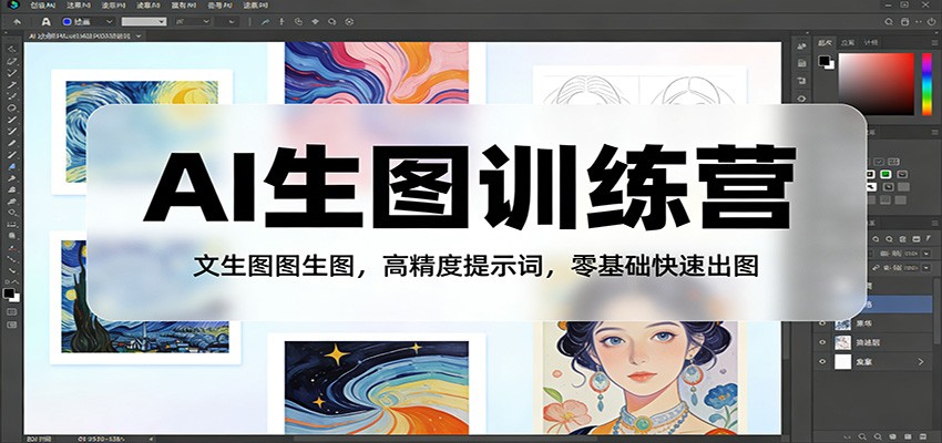 AI生图训练营：文生图图生图，高精度提示词，零基础快速出图-大川资源分享站
