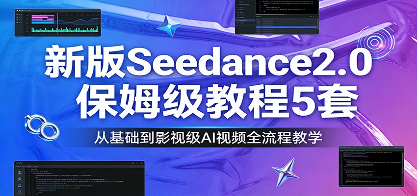 新版Seedance2.0保姆级教程5套：从基础到影视级AI视频全流程教学-大川资源分享站