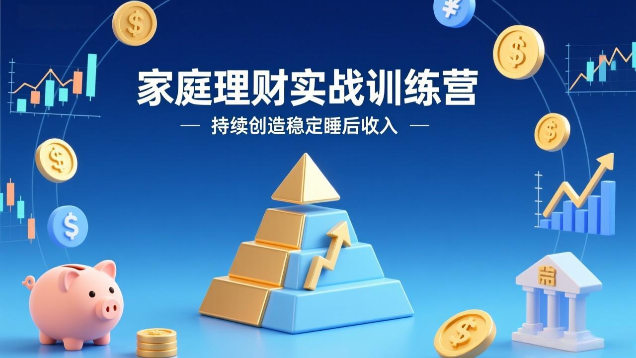 家庭理财实战训练营：从0到1建体系，三阶进阶层层递进，助你持续创造稳定睡后收入-大川资源分享站