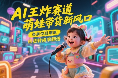 AI王炸赛道，萌娃带货新风口，条条作品爆单，带货转换率翻倍，核心逻辑拆解-大川资源分享站