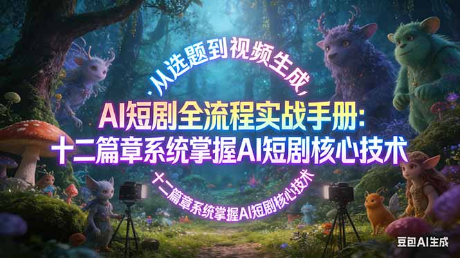 AI 短剧全流程实战手册：从选题到视频生成，十二篇章系统掌握 AI 短剧核心技术-大川资源分享站