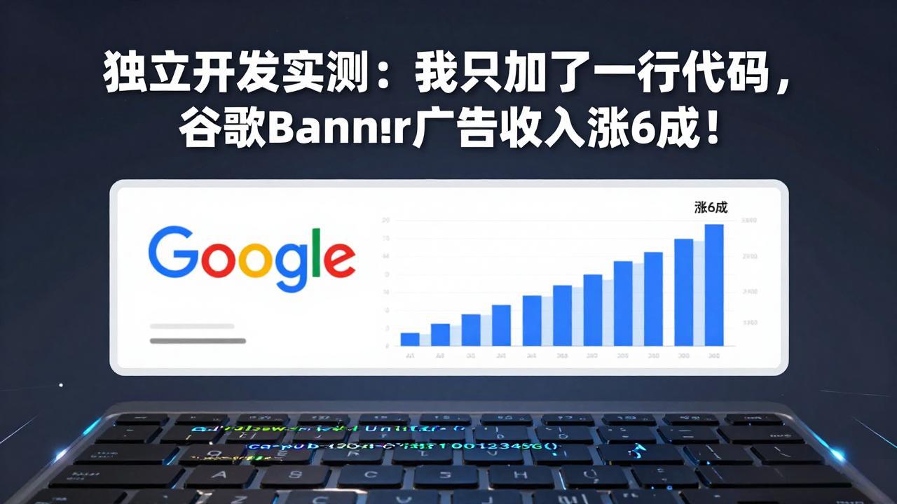 付费文章：独立开发实测：我只加了一行代码，谷歌Banner广告收入涨6成！-大川资源分享站
