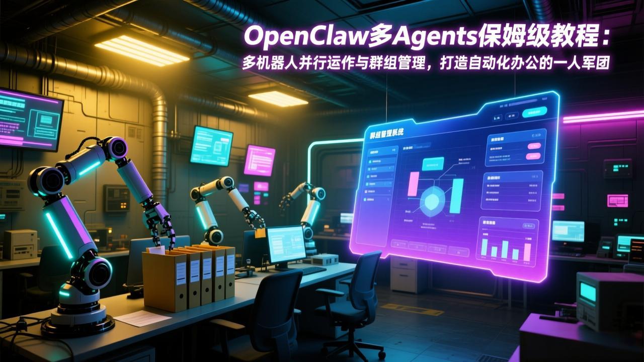 OpenClaw多Agents保姆级教程：多机器人并行运作与群组管理，打造自动化办公的一人军团-大川资源分享站